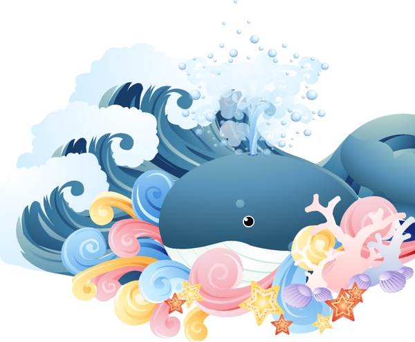 浪花里的海豚