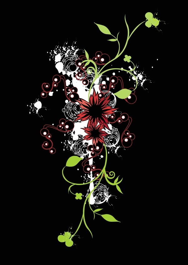 歐美花紋3966矢量EPS