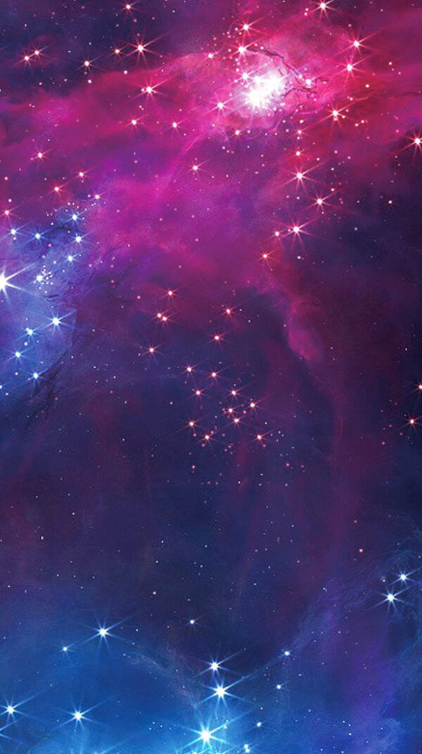 唯美彩色漸變星空H5背景素材