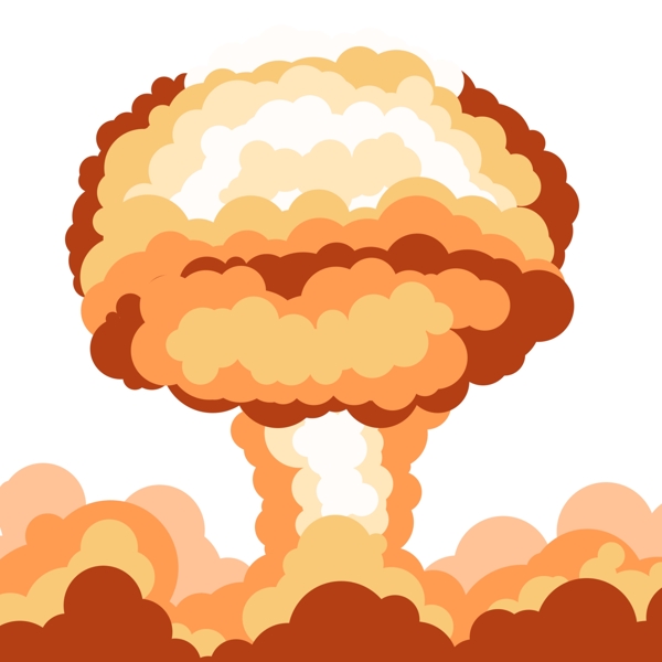 核弹爆炸蘑菇云免抠图