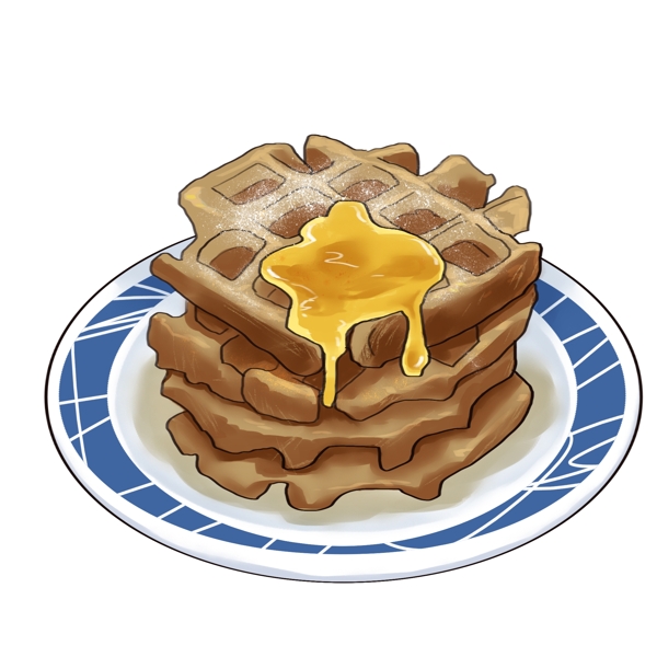 手繪美食甜品插畫