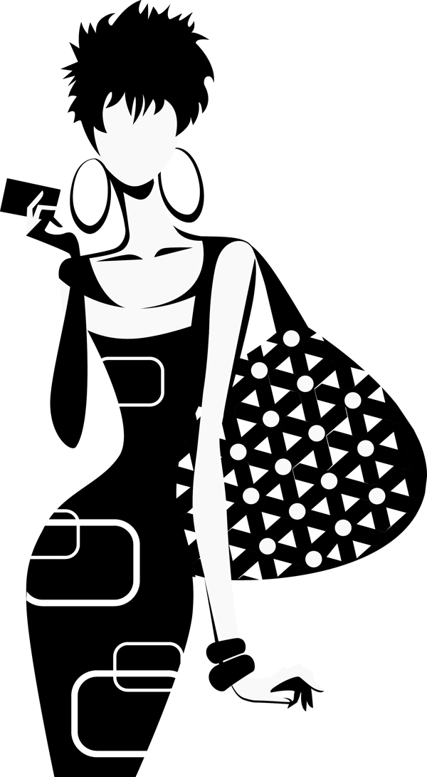 矢量潮流美女圖片素材