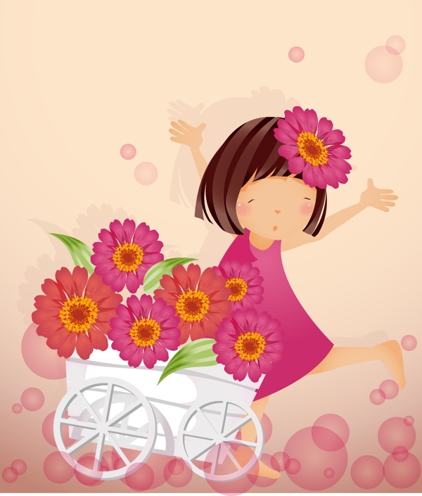 紫红色雏菊主题iclickart四赛季韩国可爱女孩专辑