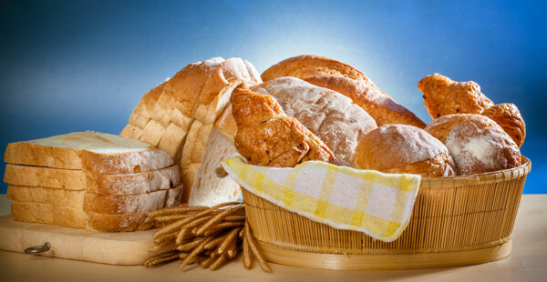 麦穗与面包美食