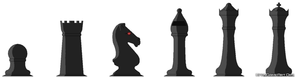 国际象棋黑色棋子免抠psd透明素材