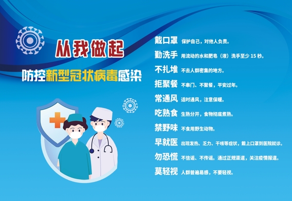 冠狀病毒防疫海報(bào)