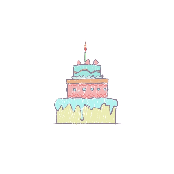 生日蛋糕生日素材蛋糕图标