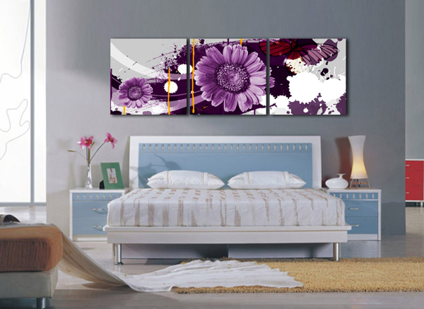 卧室花朵装饰画
