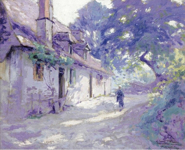 PaulMadelineFarmsYard1918畫家風景畫靜物油畫建筑油畫裝飾畫