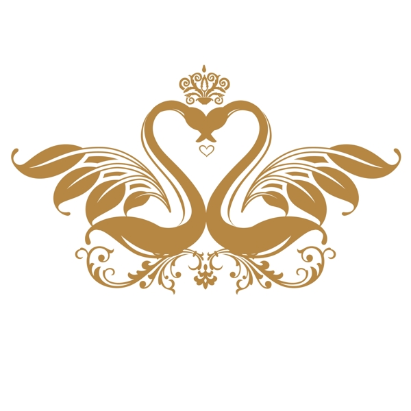 吉祥物天鹅婚礼LOGO