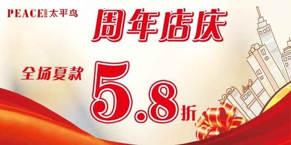 周年店慶打折海報圖片
