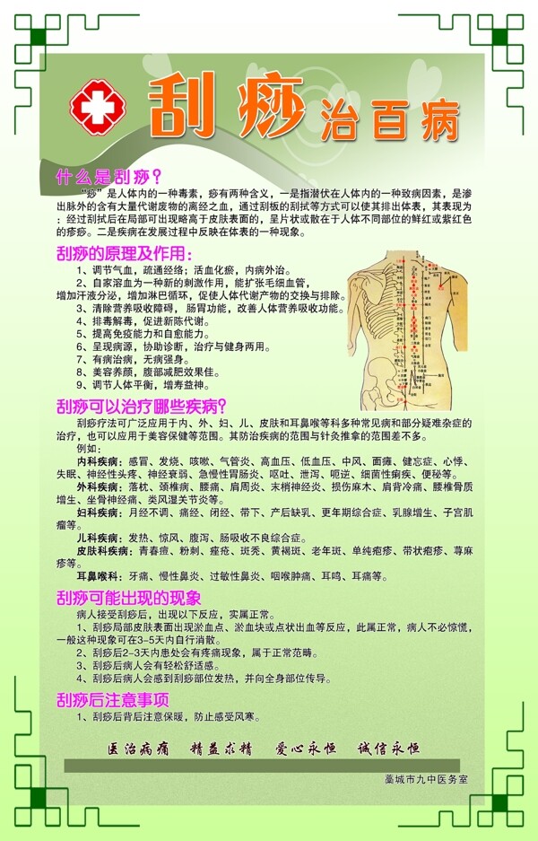 刮痧宣傳展板圖片
