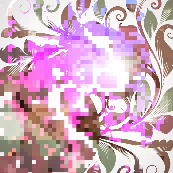 華麗花朵圖案