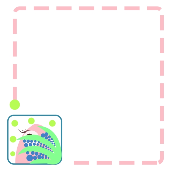 動(dòng)物邊框卡通插畫