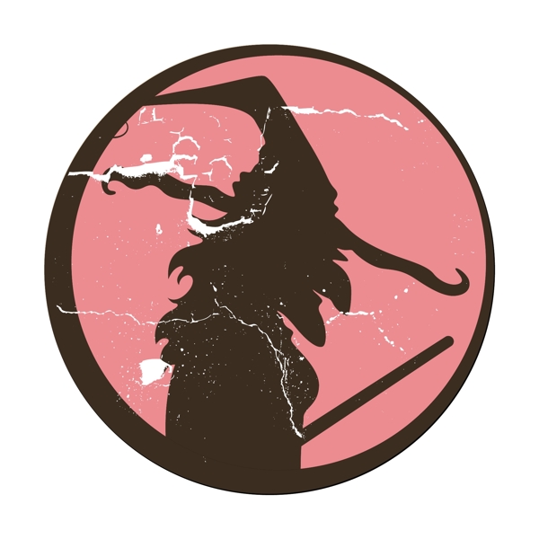 復(fù)古魔女插畫矢量