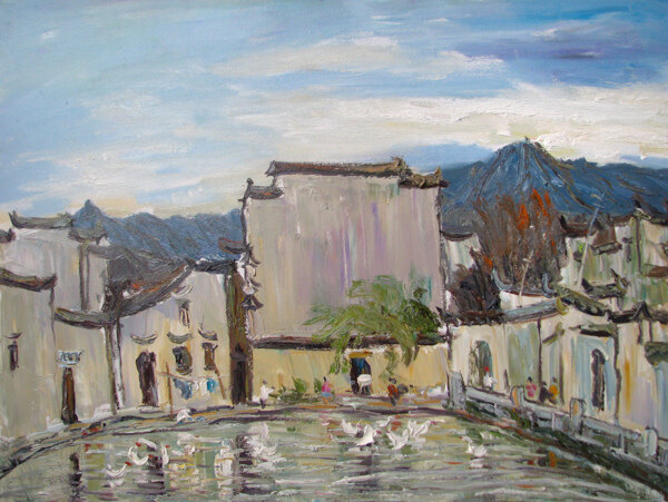 風(fēng)景油畫寫生圖片
