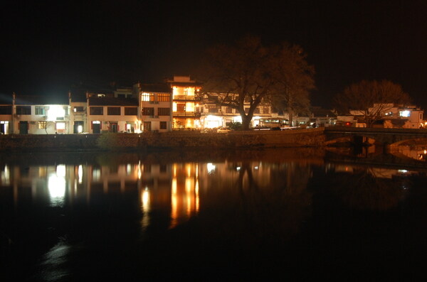 宏村夜景圖片