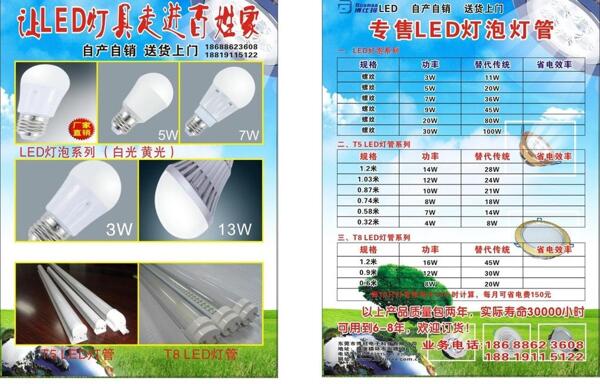 led灯宣传单图片