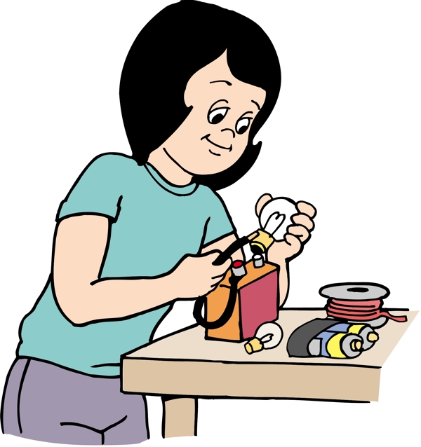 研究實(shí)驗(yàn)實(shí)驗(yàn)人員矢量EPS格式0004