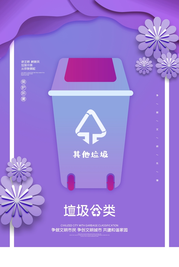 垃圾分類垃圾分類展板