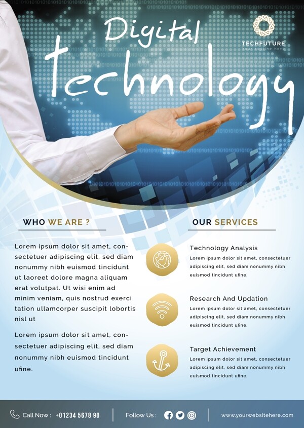 FuturetechTechnology主题传单设计