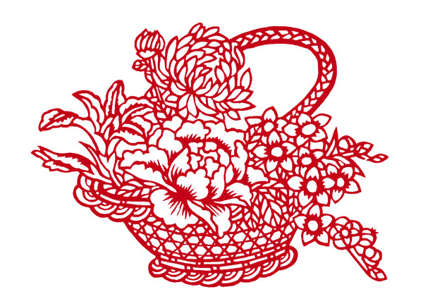 花鳥窗花剪紙民間美術0094