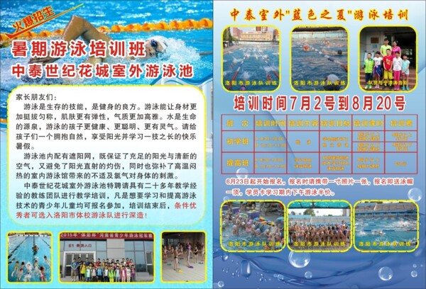 游泳招生宣傳頁