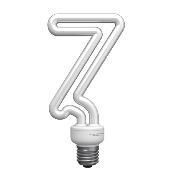 數(shù)字7節(jié)能燈泡