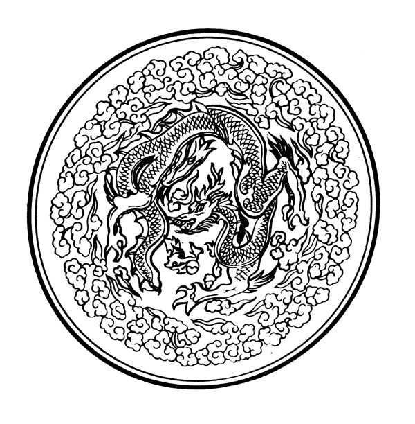 團(tuán)龍吉祥圖案012