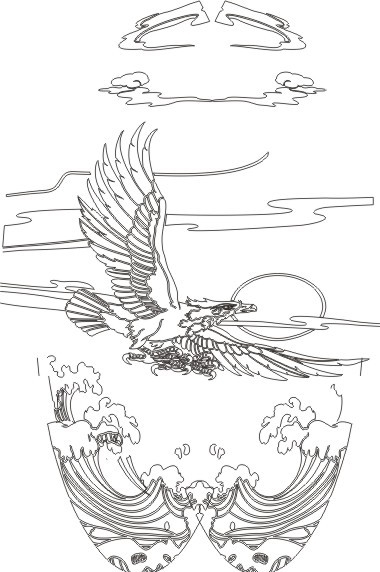 雕刻花白描花邊圖片