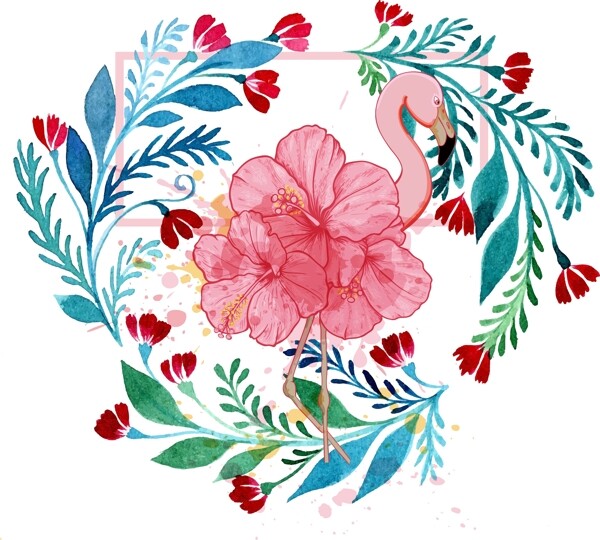 矢量火烈鳥(niǎo)