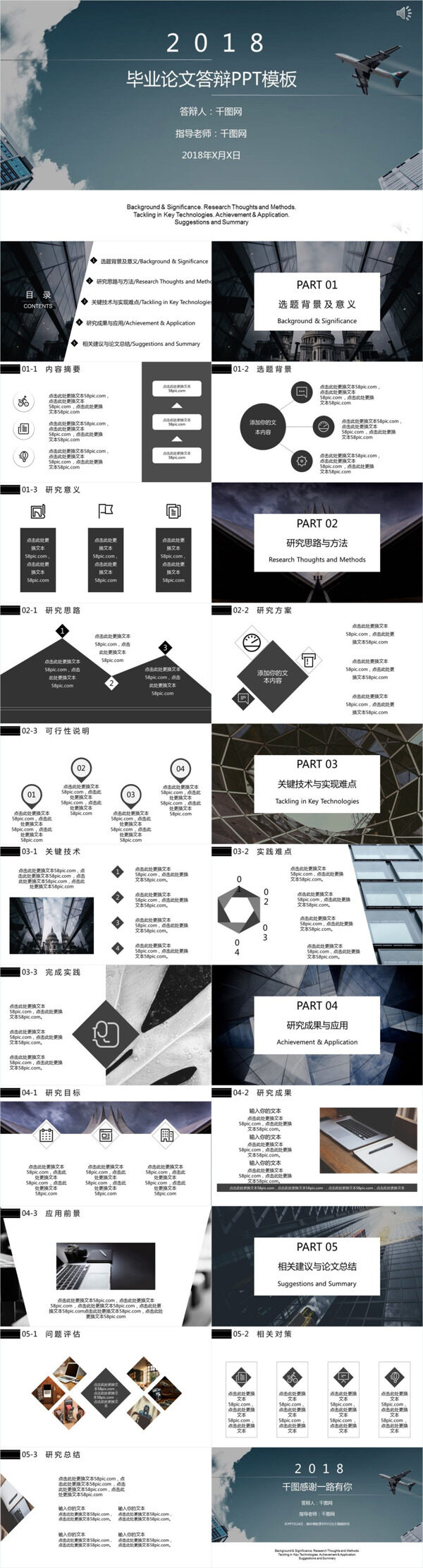 畢業(yè)論文答辯PPT模板