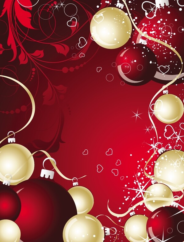 欧式花纹圣诞彩球图片