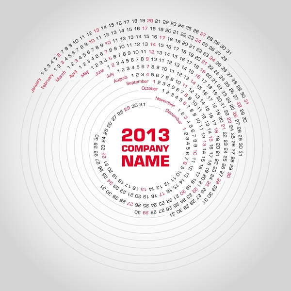 2013創(chuàng)意日歷Exchange07矢量素材