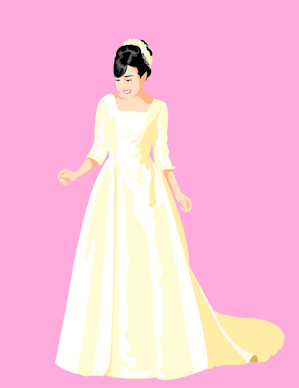 插畫(huà)時(shí)尚美女百態(tài)美女圖片