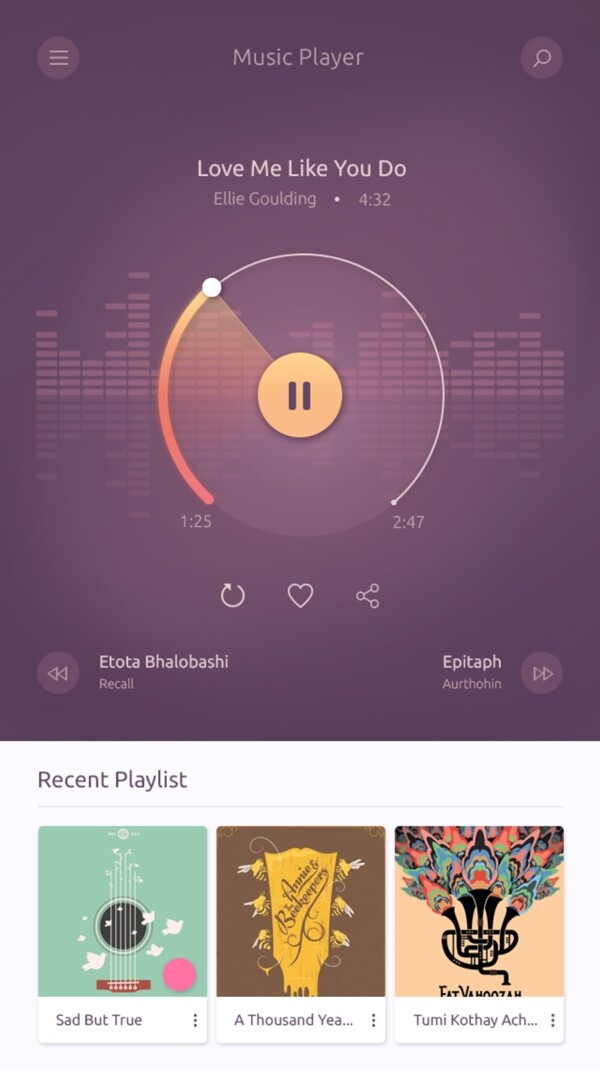 APP音乐界面