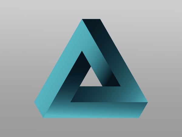 AI矢量创意三角形logo符号