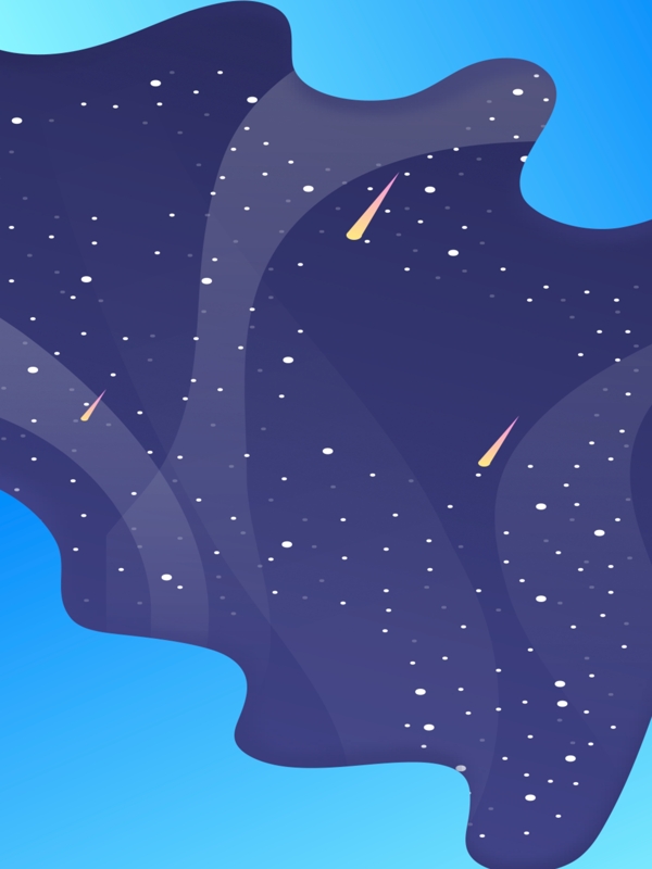卡通星空波浪宇宙背景圖