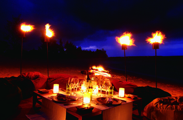 毛里求斯酒店沙滩夜景图片