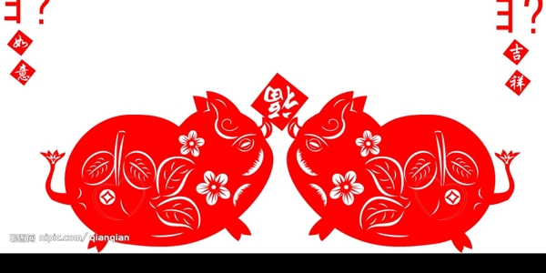 剪紙獵獵圖片