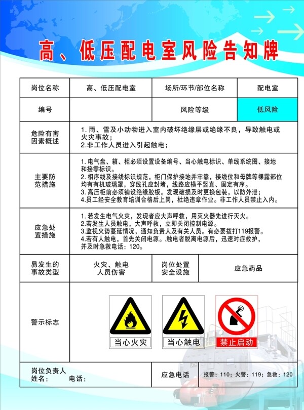 風險告知牌