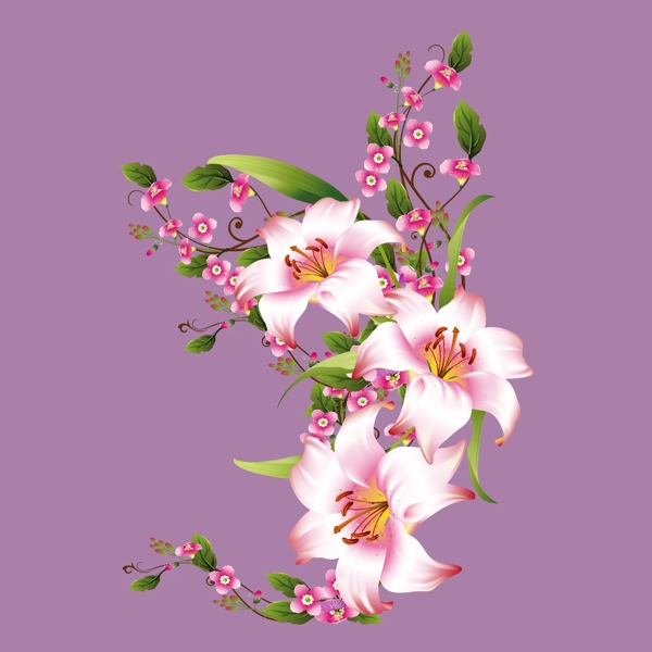 印花矢量圖T恤圖案植物花朵色彩免費素材