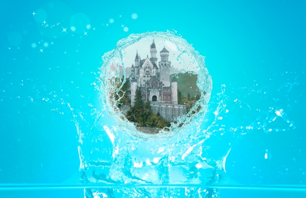 水中城堡图片