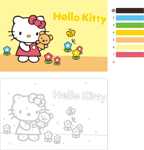 卡通可愛kitty小熊kitty貓圖片