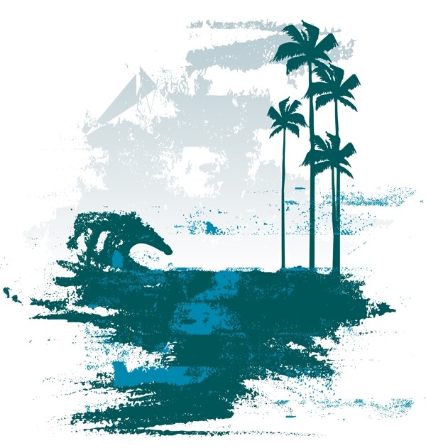 水墨夏季風(fēng)景