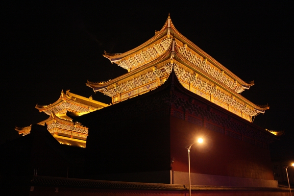 古建筑夜景圖片