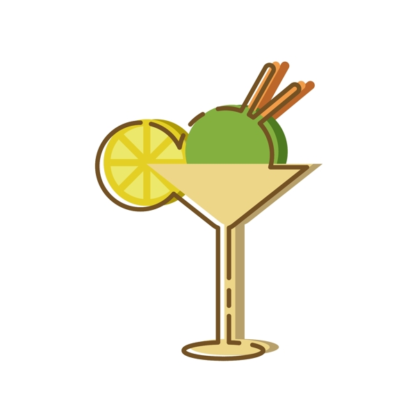 扁平簡(jiǎn)約卡通MBE夏日冷飲元素