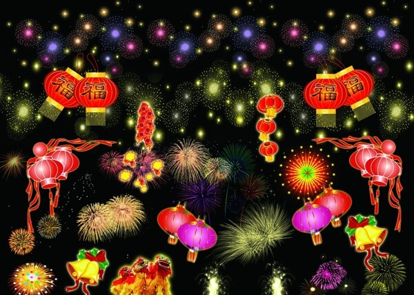 煙花燈籠圖片