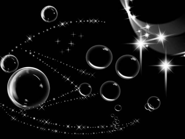 气泡圆圈星光图片