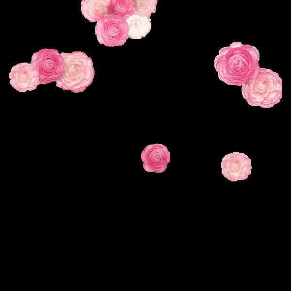 粉色花朵png元素